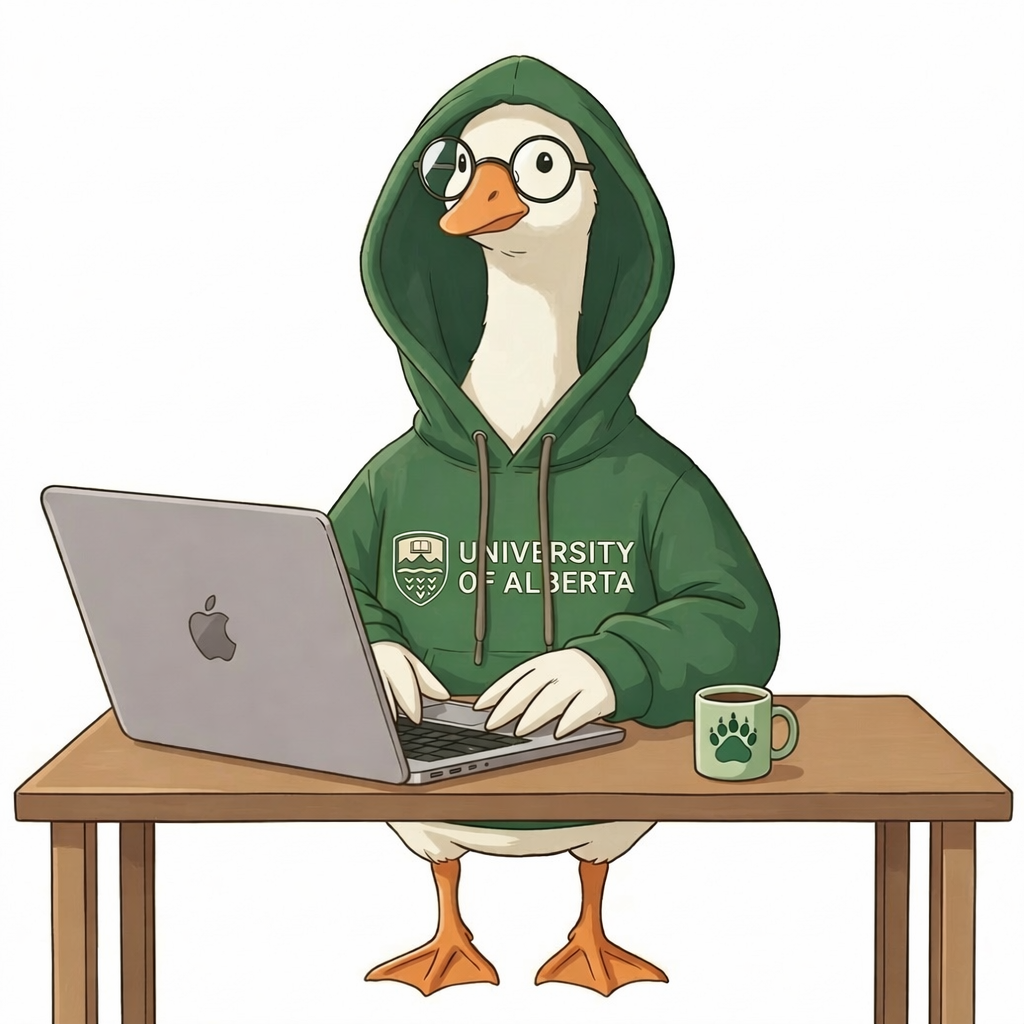 Coding goose illustration